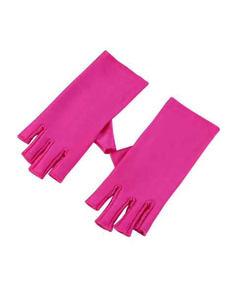 UV Blocking Gel Nail Gloves - Fingerless Lamp &amp; Sun Protection