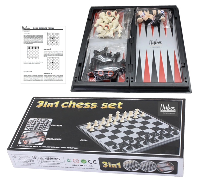 Why Choose Between Chess, Checkers &amp; Backgammon? Get Our Unbox 3-in-1