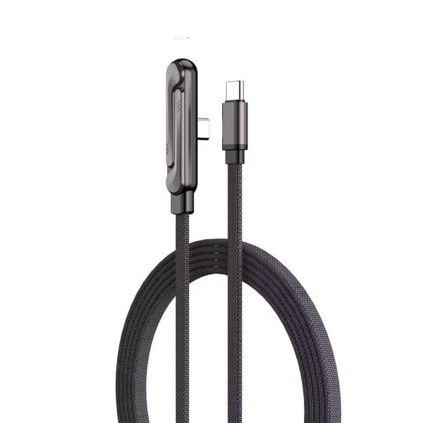 240W Fast Charging USB-C to Lightning Cable with Foldable Phone Stand
