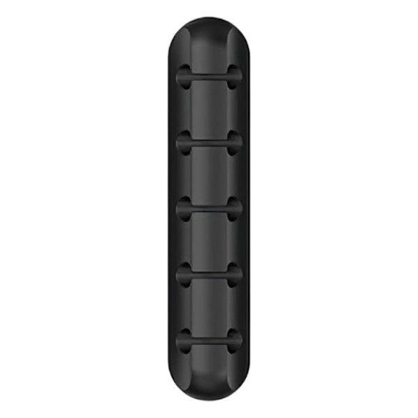 Medium - Silicone Cable Organizer With Adhesive Backing - Black