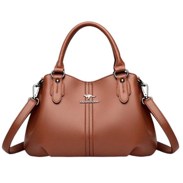 Kaidifeiniroo - Classic Chic PU Leather Shoulder Handbag - Brown