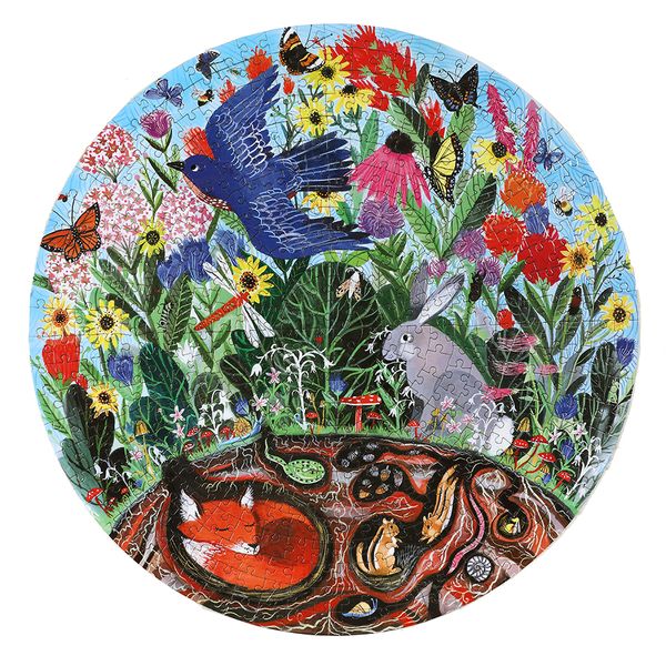 eeBoo Round Family Puzzle - Rewilding: 500 Pieces