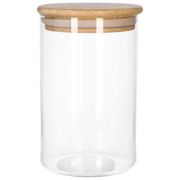 Danny Home Glass Jar with Wooden Lid 790ml