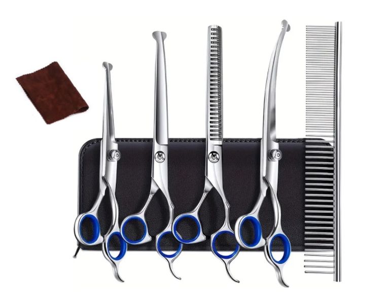 7 in 1 Professional Pet Grooming Scissors Set with Case