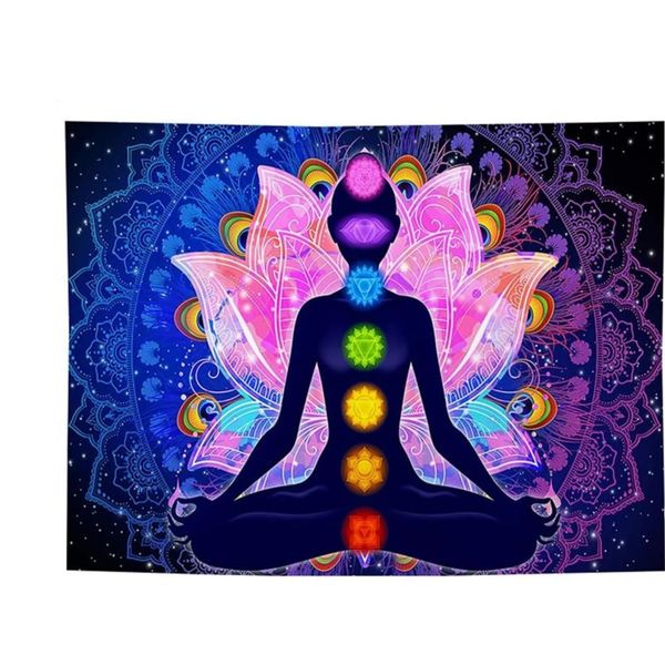 Colourful Mandala Tapestry and Wall Towel, Studio and Room Decor