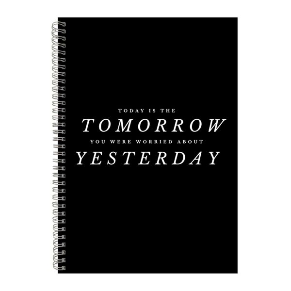 Tomorrow A4 Notebook Spiral Lined Motivational Sayings Graphic Notepad 186