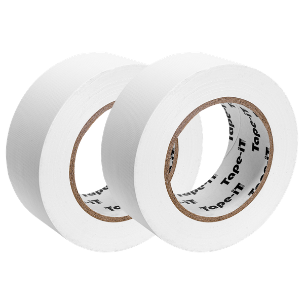 Tape-iT 2 Pack of White Gaffer Tape Rolls 48mm x 25m | Ti4825WG2