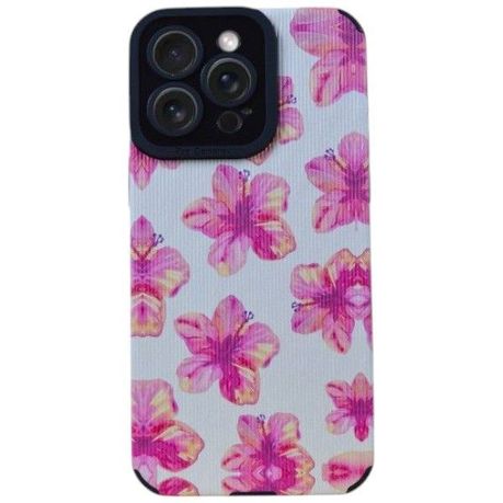 Pink Floral Print Design Phone Case - Compatible With iPhone 15 Pro Max Image