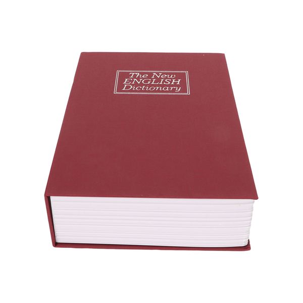 Small Red Book Safe Lock Box 11.5x12x4.5cm Stainless Steel Storage Safe