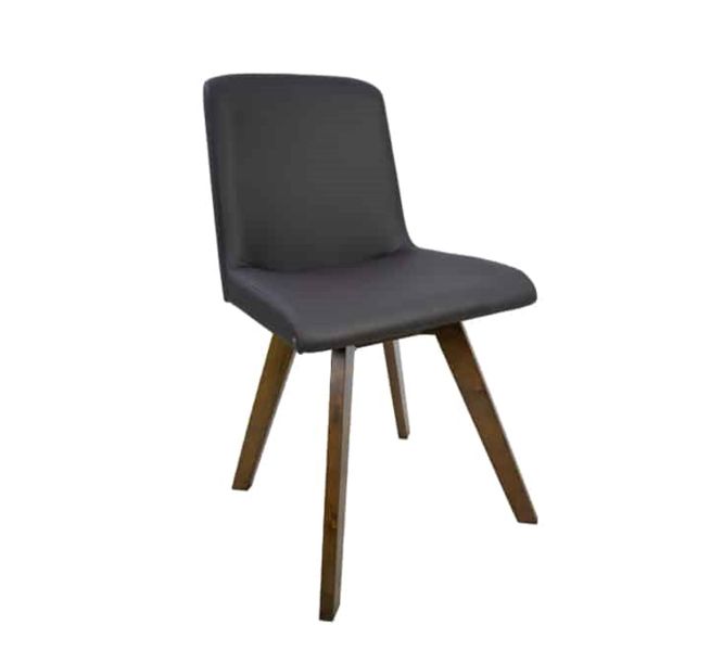 Wooden Dining Chair Coffee PU Cushion