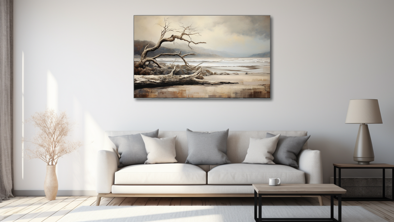 Canvas Wall Art - Driftwood Dreams Abstract - HD0516