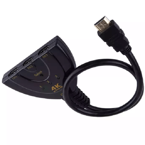 4K 3 In 1 Out HDMI Switch Support 3D with Pigtail for Xbox 360 One PS4 PS3