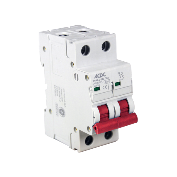 Din Circuit Breaker 2 Pole D-Curve 4.5KA 50A