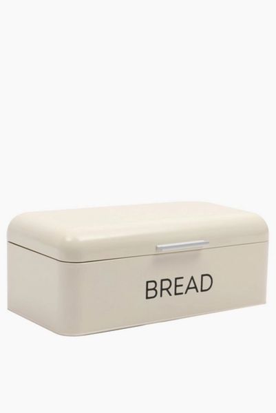 Galvanised Script Bread Bin Cream