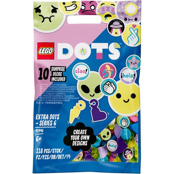 LEGO DOTS Extra DOTS - Series 6 41946 Craft Decoration Kit (118 Pieces)