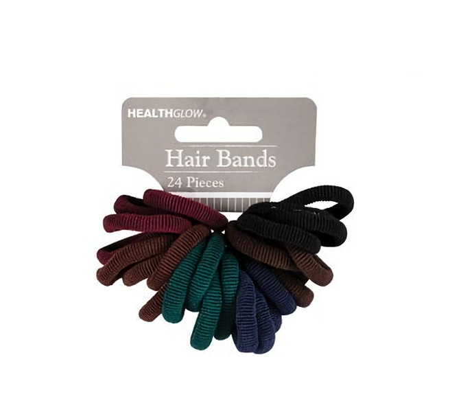 Bulk Pack x 4 Hair Band Elastic 24 Piece No Joints Dark