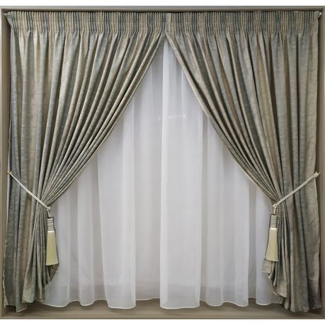 Taped curtains on sale