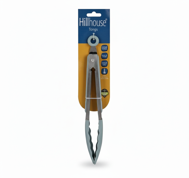 Hillhouse Silicone Tongs 26Cm with Heat-Resistant Grip for Non-Stick