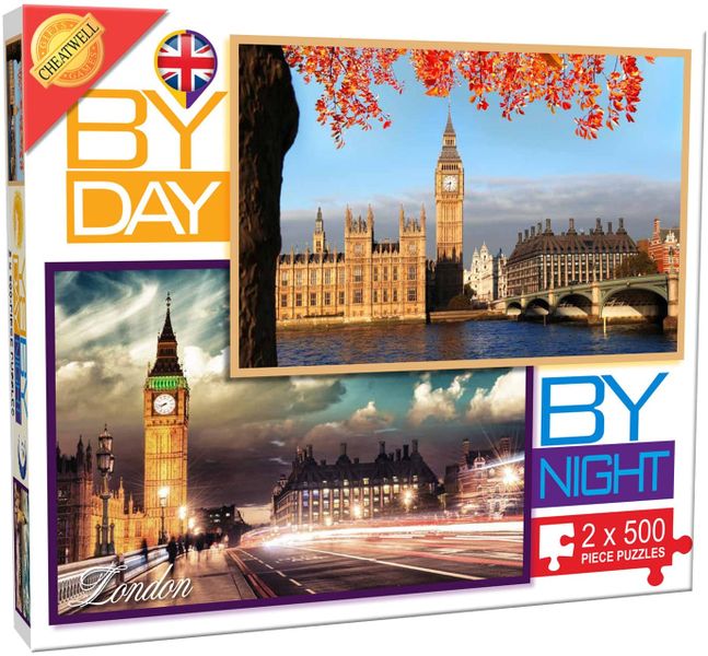 London by Day and by Night 2 x 500 Jigsaw Puzzles