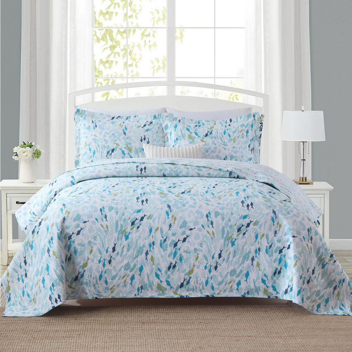 Luxurious Patchwork Bedspread 100 Cotton Quilted Embroidered