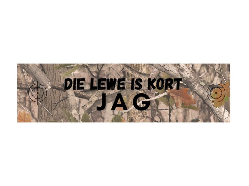 Waterproof Bar Mat/Runner: Die lewe is kort JAG