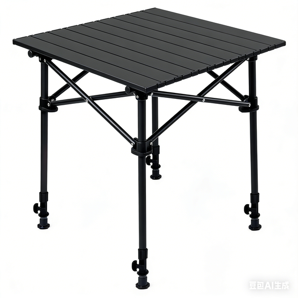 Outdoor Folding Table, Metal Portable Camping Table, Picnic Table
