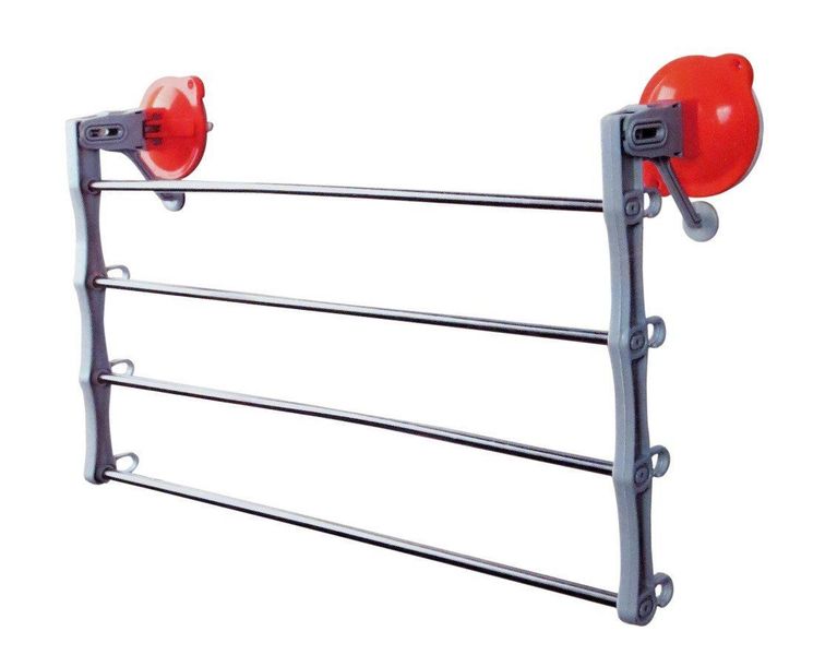 Drying Rack With Stainless Steel Poles And Suction Cup