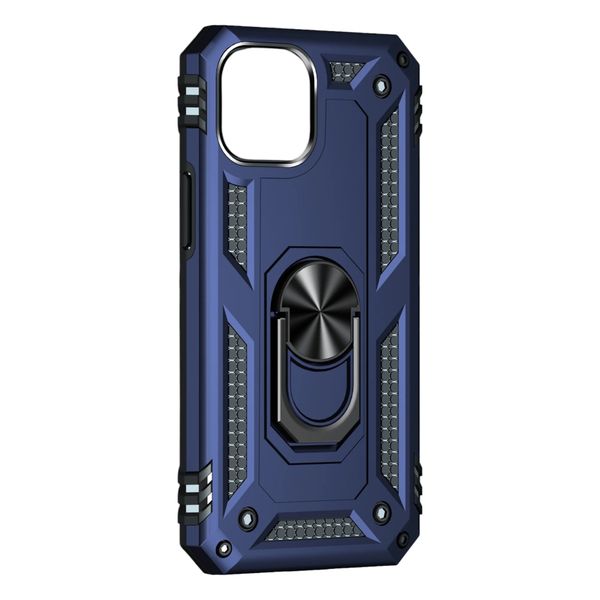 Armor Case With Ring Kickstand Compatible With Iph 14 Pro - Navy Blue