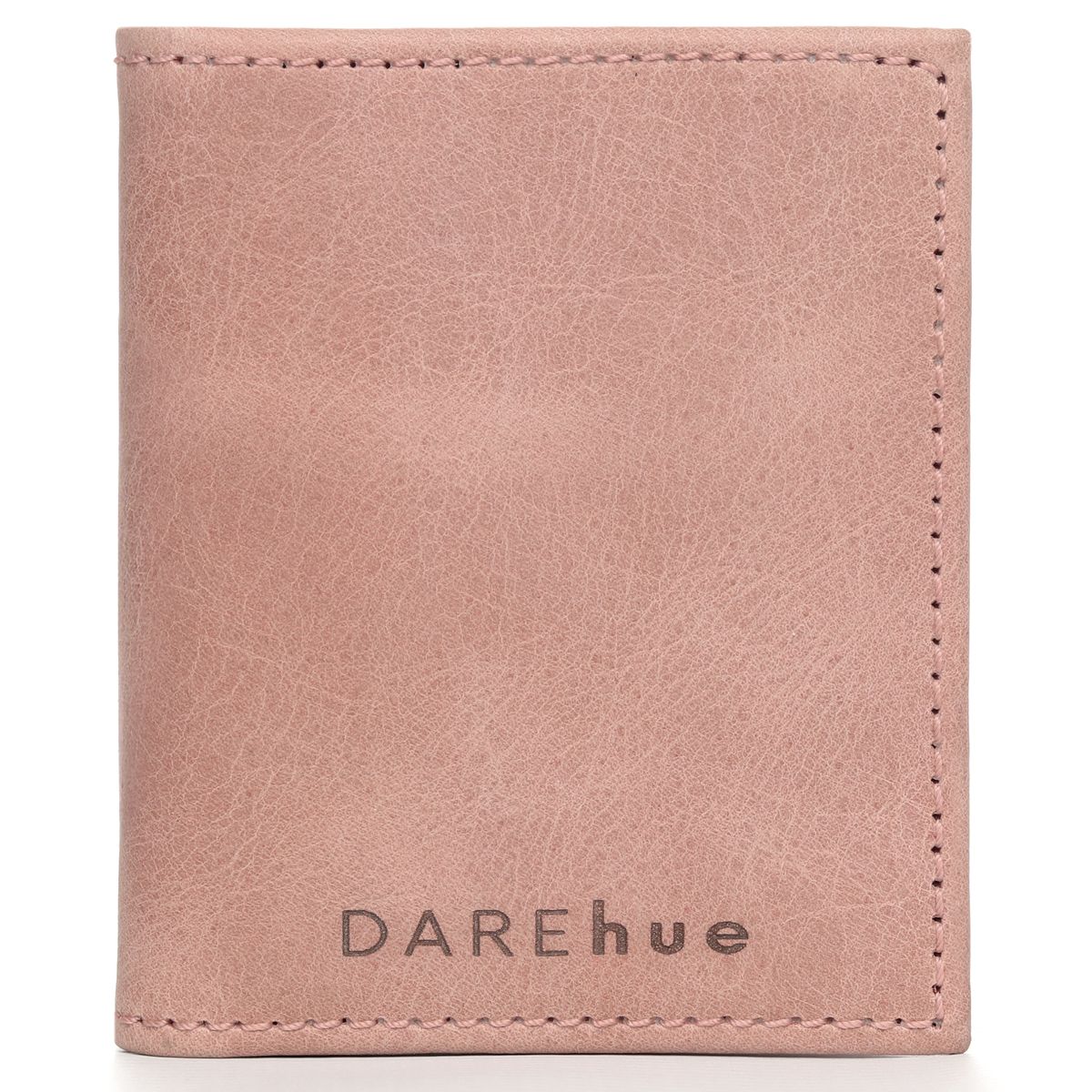 DAREhue - Slim Leather Bifold Card Holder - Rose Pink