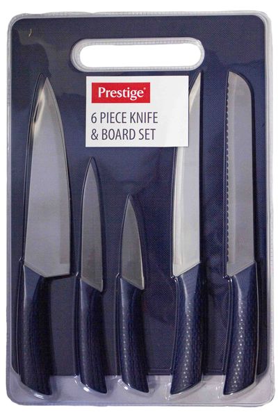 Prestige 5-piece Knife Set &amp; Chopping Board