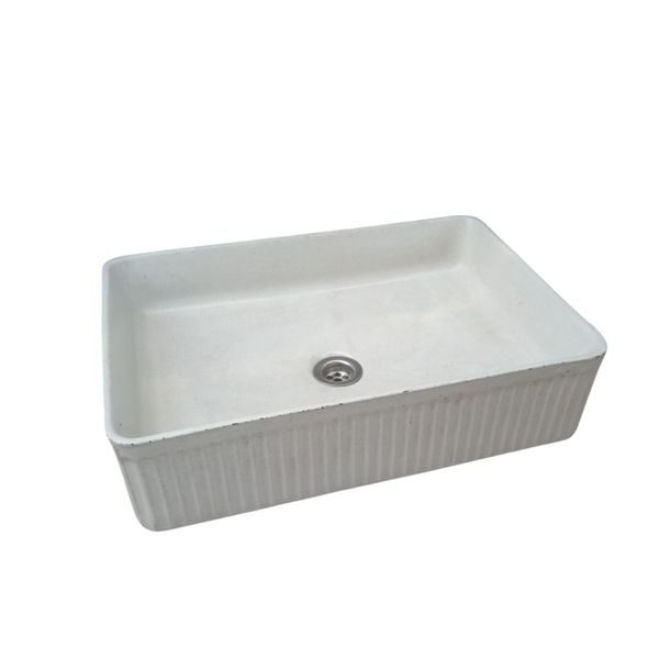 The Abalone Ivory Bespoke Concrete Sink 50 x 34 x 13cm