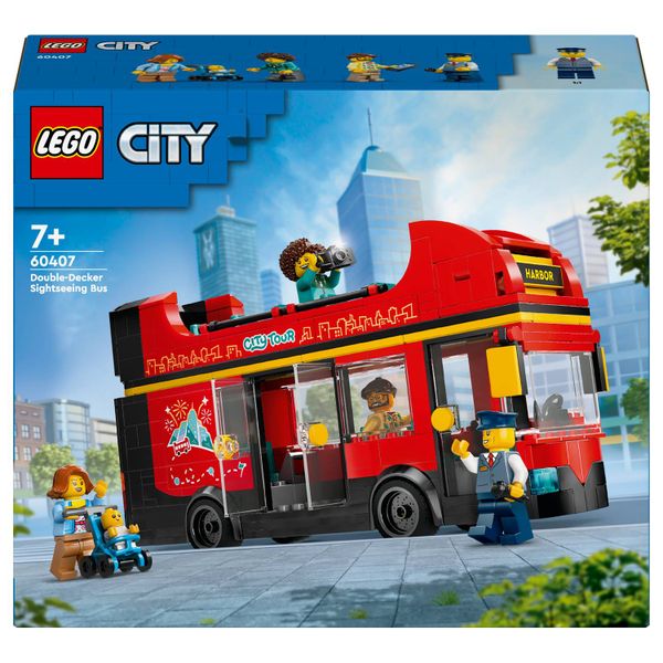 LEGO® - City Red Double-Decker Sightseeing Bus Toy - 60407