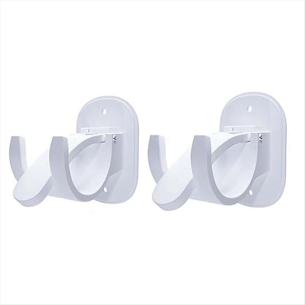4PCS Curtain Rod Brackets No Drilling Curtain Rod Holders Self Adhesive Cur