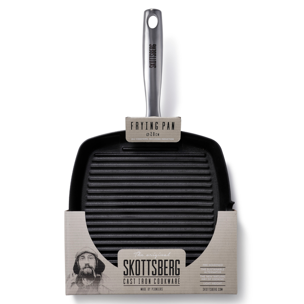 Skottsberg Black Cast Iron Grill Pan 28cm