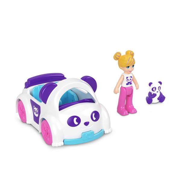 Polly Pocket Micro Dolls With Themed Diecast Vehicle &amp; Mini Pet