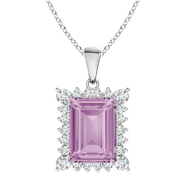 Stella Luna Evelyn Necklace with Swarovski Light Amethyst Crystal