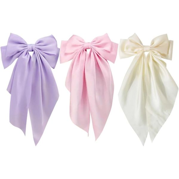 3 Piece Hair Bows for Women,Long Tail Hair Bows,Hair Accessories Gifts