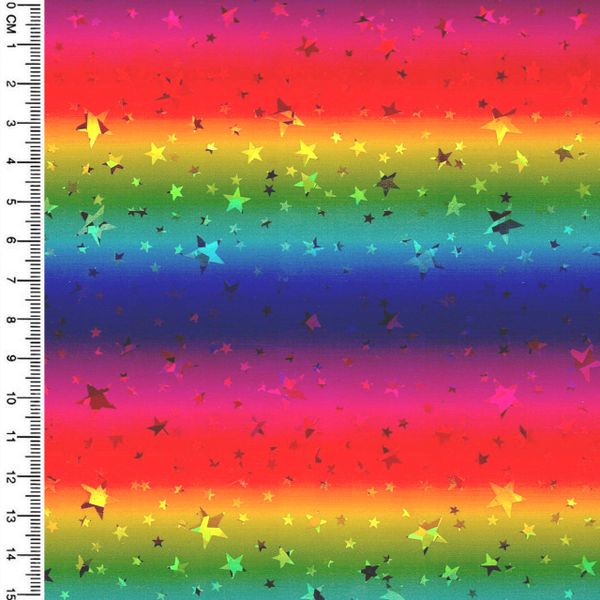 Heat Transfer Vinyl For Apparel - Pattern -Rainbow with Glitter stars