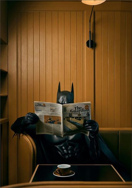 Hero Reading Newspaper - A1 Poster