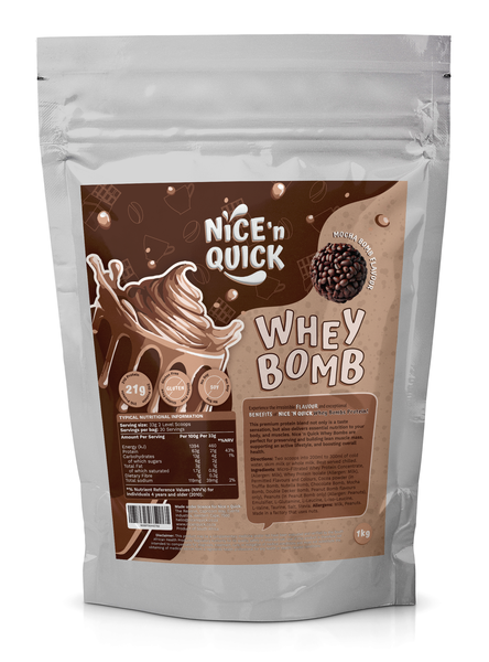 Nice 'n Quick Whey Bomb Mocha Bomb Flavour 1kg