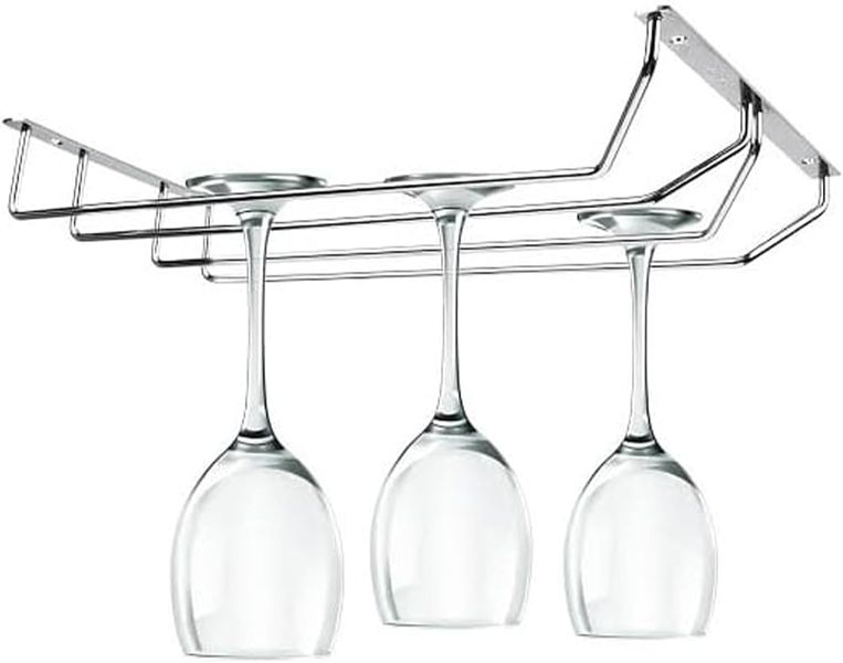 Sulfar Wine Glass Rack/Holder Upside Down Glass Organizer (Pack of 2)Silver