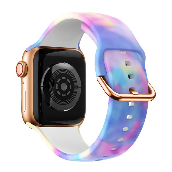 Silicone Strap for Apple Watch 42/44/45mm-Holographic Print