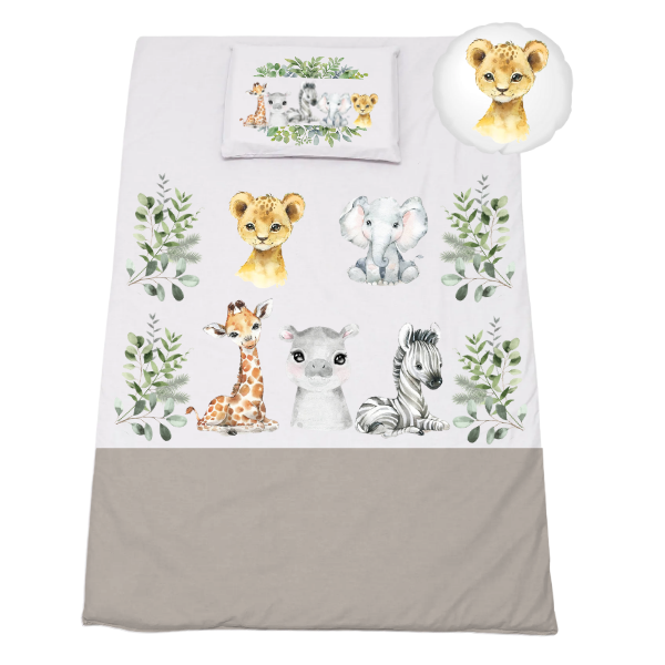 Cot Bedding Set - Duvet, Pillow &amp; Scatter - 1040x720mm - Neutral Wild One