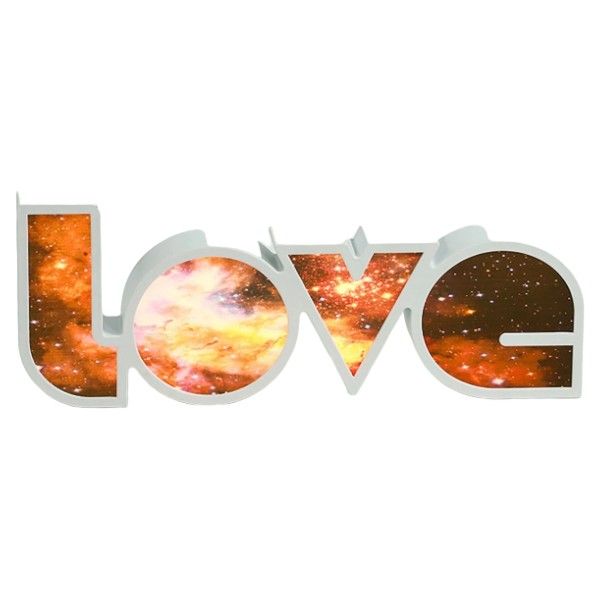 Milky Way "Love" Lamp With Multicolour Lighting - White