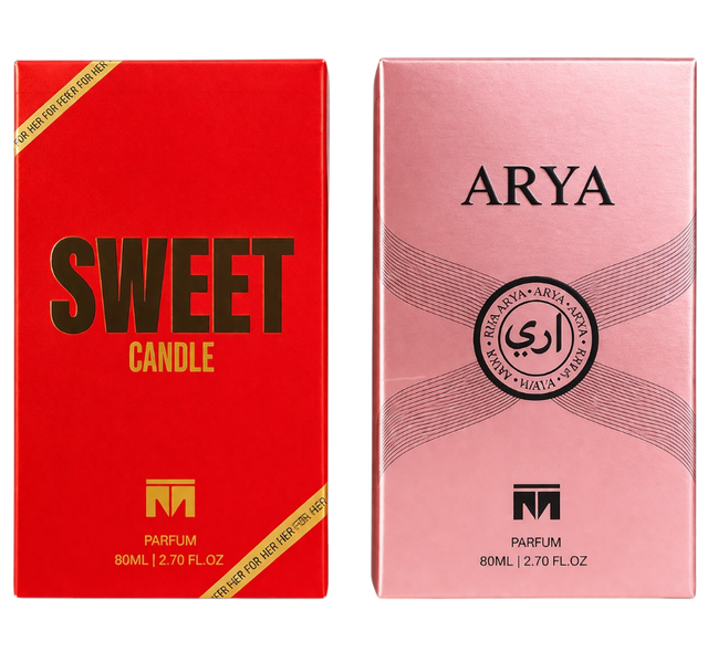 Ladies 2-Pack Perfume Set - Ayra &amp; Sweet Candle 80ml Fragrance Duo