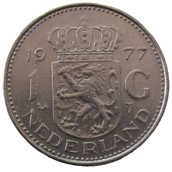 1977 Netherlands 1 Gulden Queen Juliana