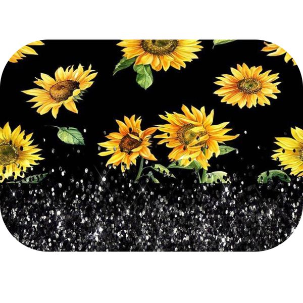 Glitter Sunflower Printed Mouse Pad