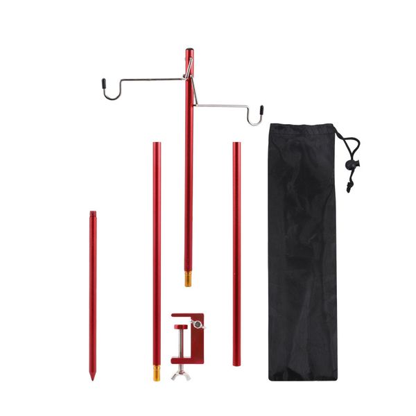 Camping Lantern Stand Collapsible Folding Lamp Pole Lightweight Portable