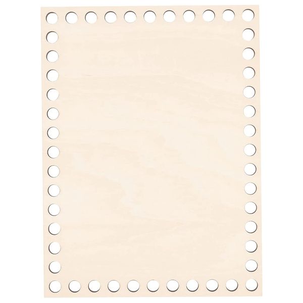 7.8X5.9 Inch Natural Wooden Basket Bottom, Rectangle Blank Crochet