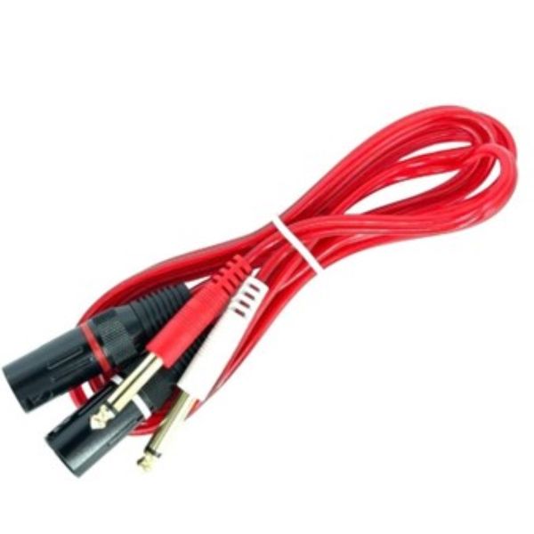 XLR (Cannon) Male x 2 to Dual 6.35mm Mono Male Cable (1.8m)